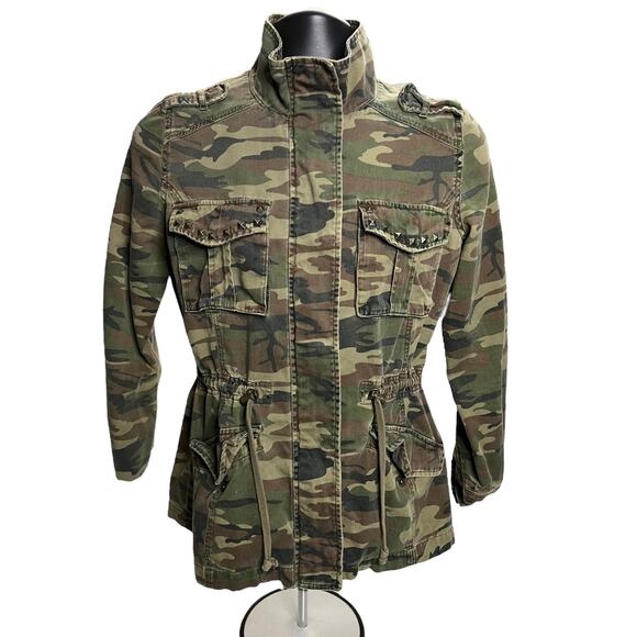 Women’s Camo Military Utility Jacket with Studded Pockets Size M - Others Follow - Picture 3 of 15